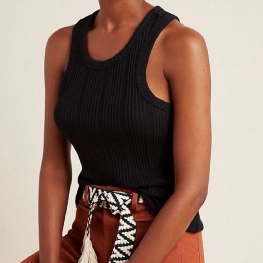 NWT ANTHROPOLOGIE Chic and Versatile Ribbed Tank Top Size: M
